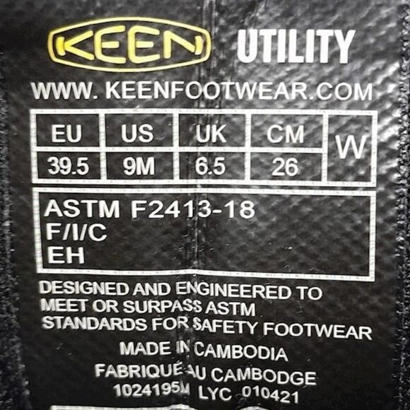 KEEN Chicago Carbon Toe Work Boot Women's Size 9 - Picture 5 of 5